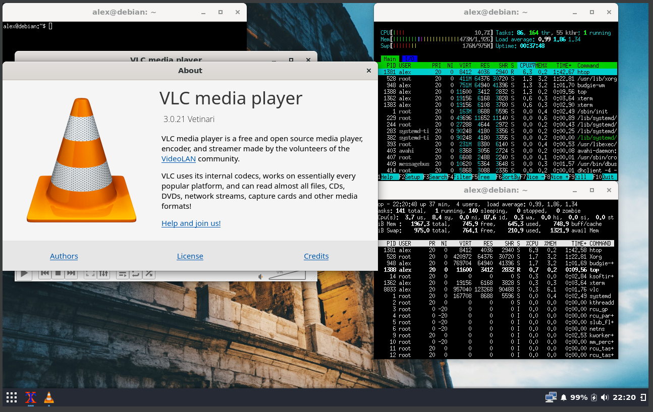 Running 'Budgie desktop'